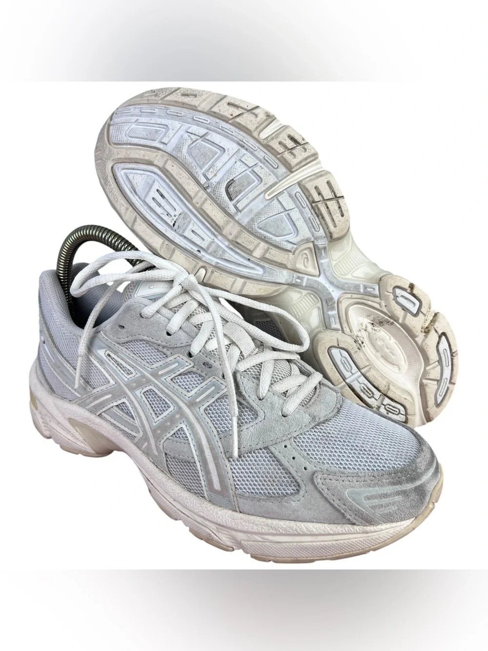 ASICS Gel-1130 Athletic Running Shoe Cream/Ivory Suede Women's US 8.5 (1202A163)